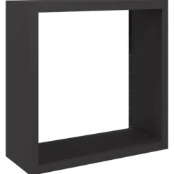 Vedställ svart 100x40x100 cm stål