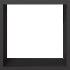 Vedställ svart 100x40x100 cm stål