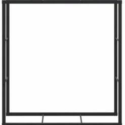 Vedställ svart 110x30x116 cm stål