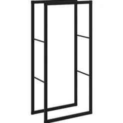 Vedställ svart 55x30x116 cm stål