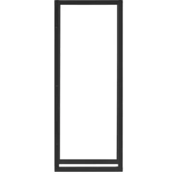 Vedställ Täby vedförvaring 60x25x150 cm stål [en.casa]