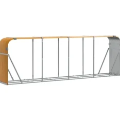 Vedställ träutseende 300x45x100 cm galvaniserat stål