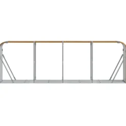 Vedställ träutseende 300x45x100 cm galvaniserat stål