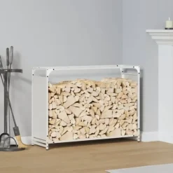 Vedställ vit 90x28x65 cm kallvalsat stål