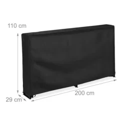 Vedställ, 110x110x29 cm, Svart