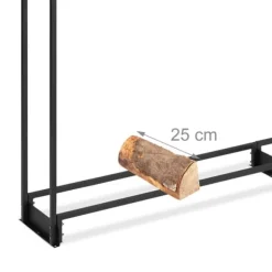 Vedställ, 110x110x29 cm, Svart