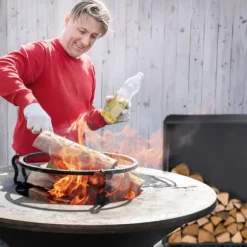 Vedställ, 110x110x29 cm, Svart