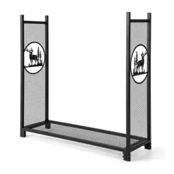 Vedställ, 122x38x117 cm, Svart