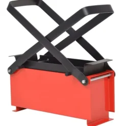 Verktyg för öppna spisar - Living Brikettpress i stål för papper 34x14x14 cm svart och röd