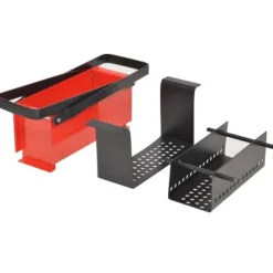 Verktyg för öppna spisar - Living Brikettpress i stål för papper 34x14x14 cm svart och röd