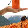 Överlevnadsbivyväskor - Vattentäta Mylar-nödfiltar för camping och vandring (orange)