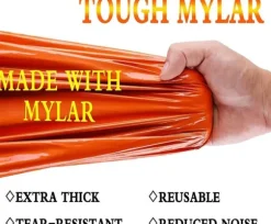Överlevnadsbivyväskor - Vattentäta Mylar-nödfiltar för camping och vandring (orange)