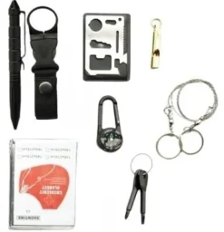 Överlevnadskit i 8 delar - Svart