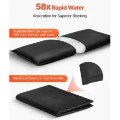 Översvämningsbarriär, 830x430 mm, Återanvändbar vattenabsorberande barriär