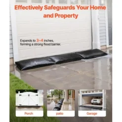 Översvämningsbarriär, 830x430 mm, Återanvändbar vattenabsorberande barriär