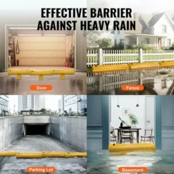 Översvämningsbarriärer, sandsäckar, alternativ 4-pack, vattenbarriärer för hemmet, dörröppning, uppfart (4FTx6in)