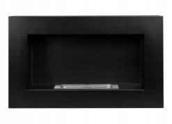 Vägghängd biokamin 65x40x12 cm Box Svart strukturmatt