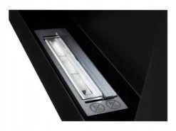 Vägghängd biokamin 65x40x12 cm Box Svart strukturmatt