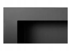 Vägghängd biokamin 90x40x12 cm Svart strukturmatt