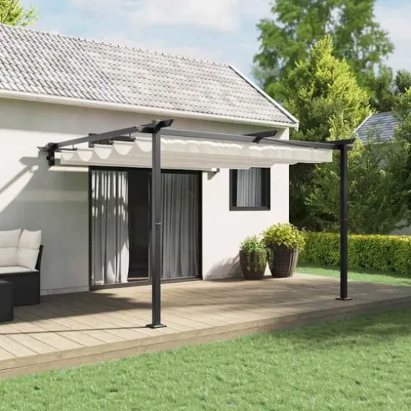 Väggmonterad Gazebo Kräm Stål