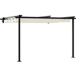 Väggmonterad Gazebo Kräm Stål