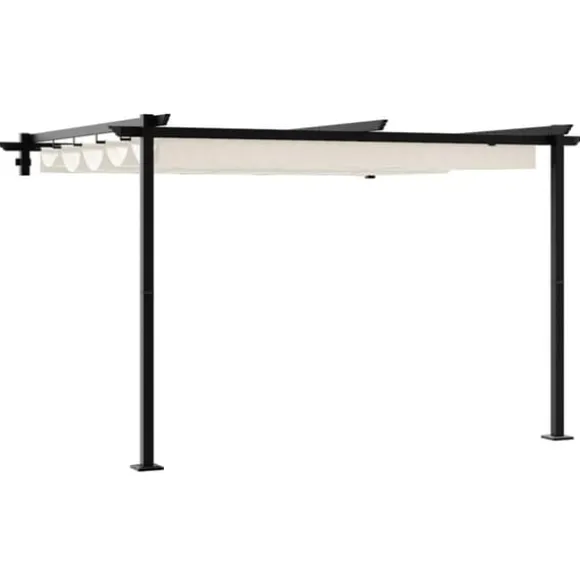 Väggmonterad Gazebo Kräm Stål