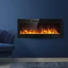 Väggmonterad inbyggd eldstad med flerfärgad LED-flamma Chicago