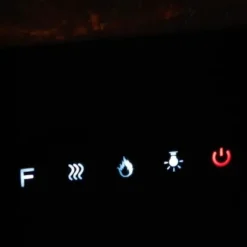 Väggmonterad inbyggd eldstad med flerfärgad LED-flamma Chicago