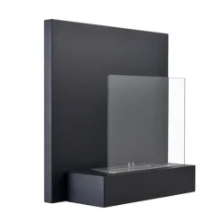 Väggmonterad kamin - MONET - Bioetanol - Brännare 1,2 LT - Härdat glas - Lätt installation