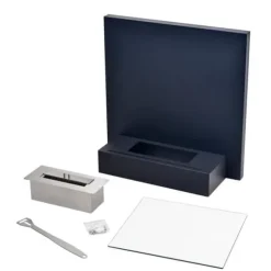 Väggmonterad kamin - MONET - Bioetanol - Brännare 1,2 LT - Härdat glas - Lätt installation