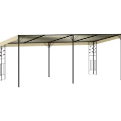 Väggmonterad paviljong 6x3x2,5 m gräddvit - Solskydd - Sol Skydd - Home & Living