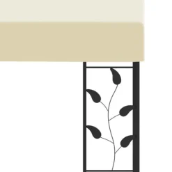 Väggmonterad paviljong 6x3x2,5 m gräddvit - Solskydd - Sol Skydd - Home & Living