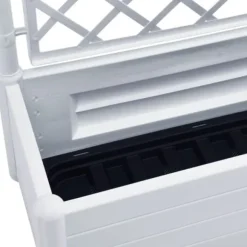 vidaXL Blomlåda med Spaljé Högbädd Trädgård Blomlåda Växtlåda Utomhus Patio 313983