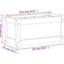 vidaXL Blomlådor 2 st, Upphöjda Sängar, Blommurnor, Växtkrukor, Blomlådor Trädgård Terrass, Brun Vaxad Trä 837444