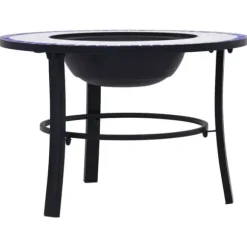 vidaXL Eldfat med mosaik blå och vit 68cm keramik - Öppna spisar