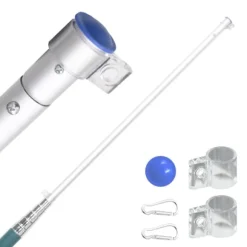 vidaXL Europas flagga och flaggstång 5,55 m aluminium - Flaggor & vindstrutar