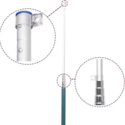 vidaXL Europas flagga och flaggstång 5,55 m aluminium - Flaggor & vindstrutar