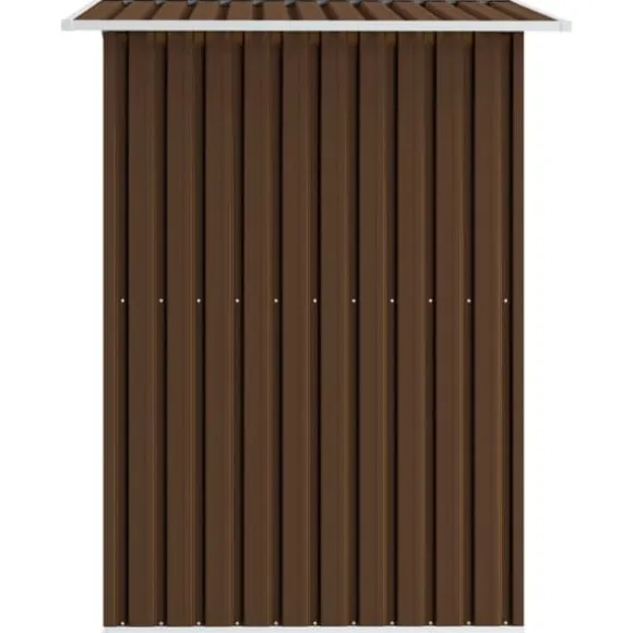 vidaXL Förvaringsbod brun 204x132x186 cm stål - Förråd & Redskapsbodar