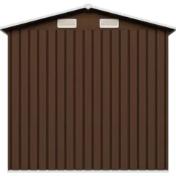 vidaXL Förvaringsbod brun 204x132x186 cm stål - Förråd & Redskapsbodar
