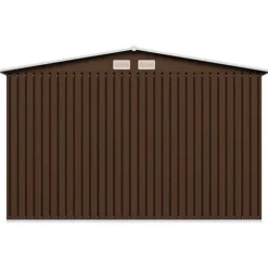 vidaXL Förvaringsbod brun 257x205x178 cm stål - Förråd & Redskapsbodar