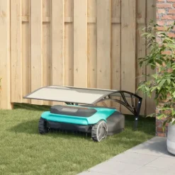 vidaXL Garage för robotgräsklippare svart 80x101x46 cm