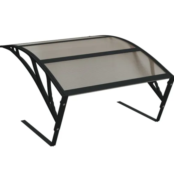 vidaXL Garage för robotgräsklippare svart 80x101x46 cm