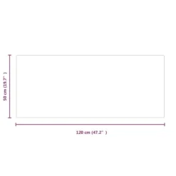 vidaXL Glasskiva för öppen spis rektangulär 120x50 cm - Glas