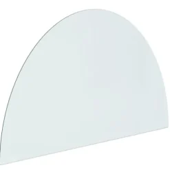 vidaXL Glasskiva för öppen spis halvrund 1000x600 mm - Glas