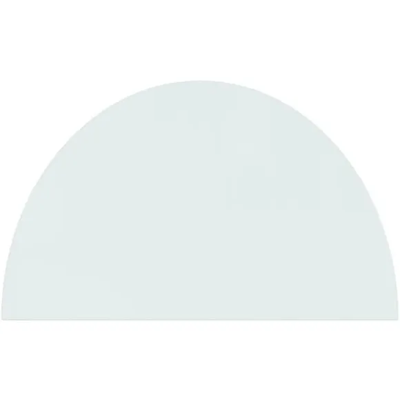 vidaXL Glasskiva för öppen spis halvrund 1000x600 mm - Glas