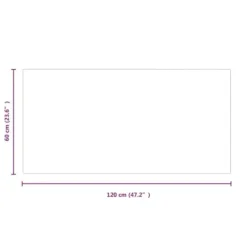 vidaXL Glasskiva för öppen spis rektangulär 120x60 cm - Glas