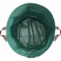 vidaXL Grön Plast 500 L Hållbar Trädgårdssäckar Cylindrisk