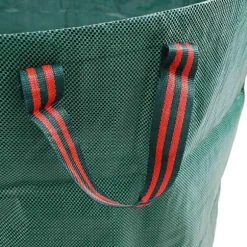 vidaXL Grön Plast 500 L Hållbar Trädgårdssäckar Cylindrisk