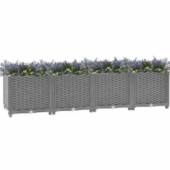 vidaXL Högbädd, Grönsaks- och Örtsland, Trädgårdsplanteringslåda, Utomhusblomkruka, Låda 153296