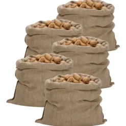 vidaXL Jutesäckar 5 st 100x110 cm 100% jute 340 gsm - Resväskor & väskor